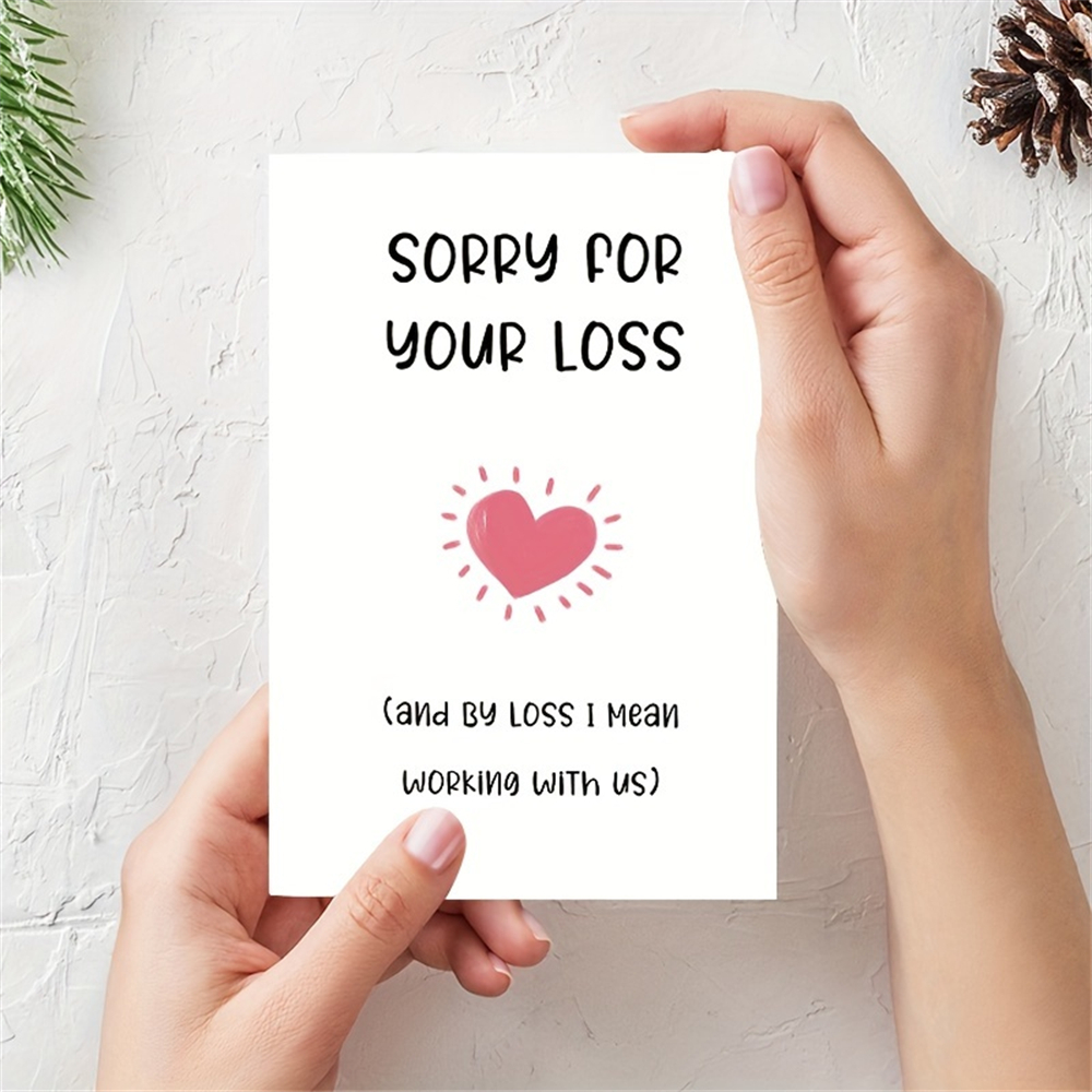 1pc, grappige afscheidskaartjes voor een collega, sarcastisch kaartje voor je werk, ondeugend afscheidskaartje, kaartje voor je beste vriend(in) die naar je werk gaat, sorry voor jou