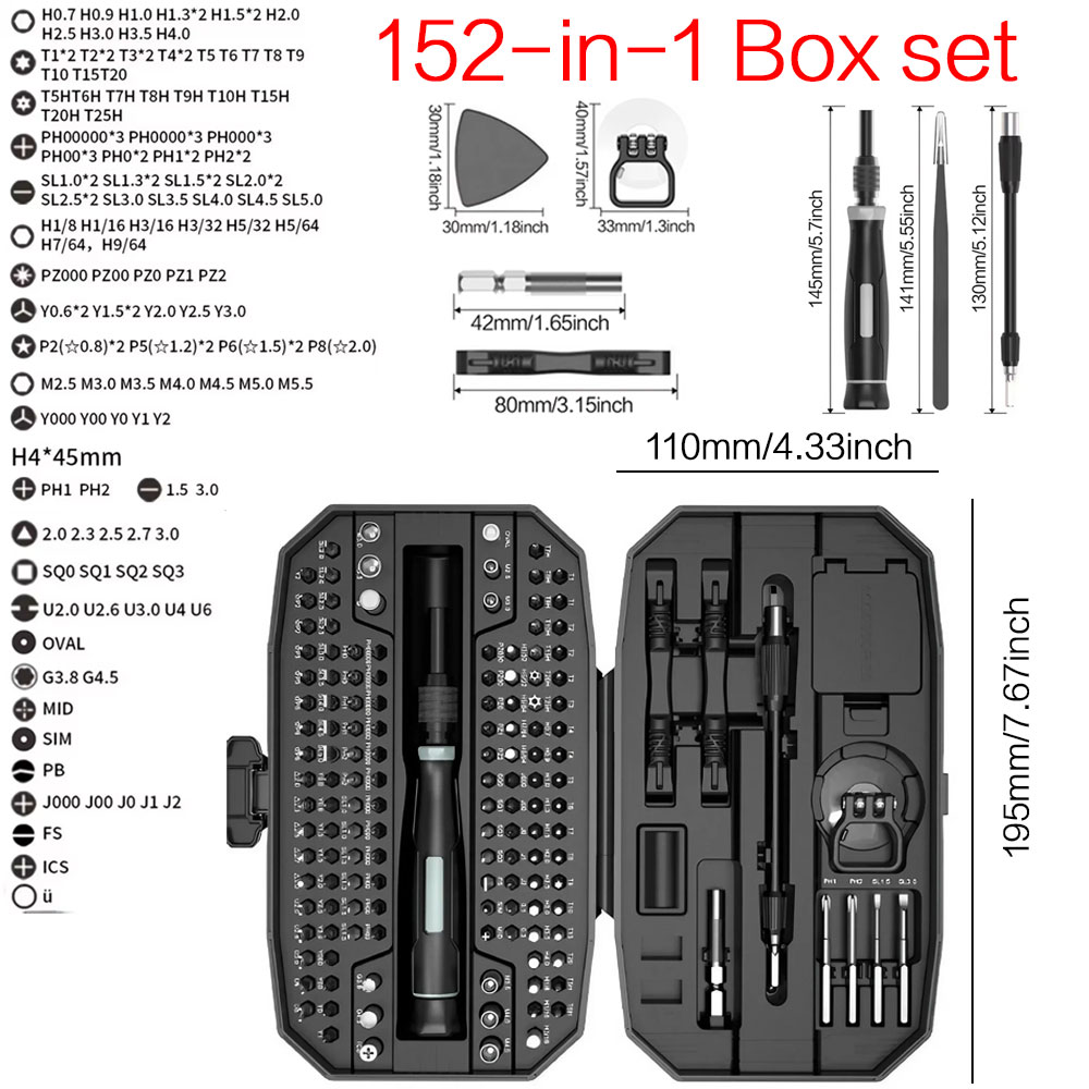 Precision Screwdriver Set, Laptop Tool Kit, 152/25 in 1 Computer Screwdriver Repair Kit T5 T6 Torx Screwdriver