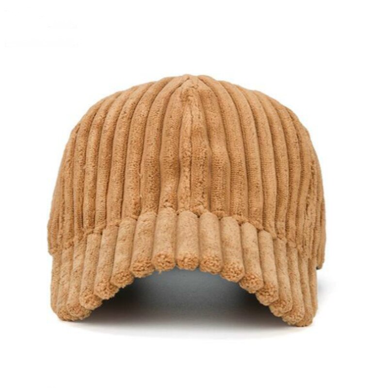 Warm Corduroy Winter Baseball Cap Outdoor Sport Blank Dikker Snapback Hoed Casual Plain Streep Trucker Hoed Bone