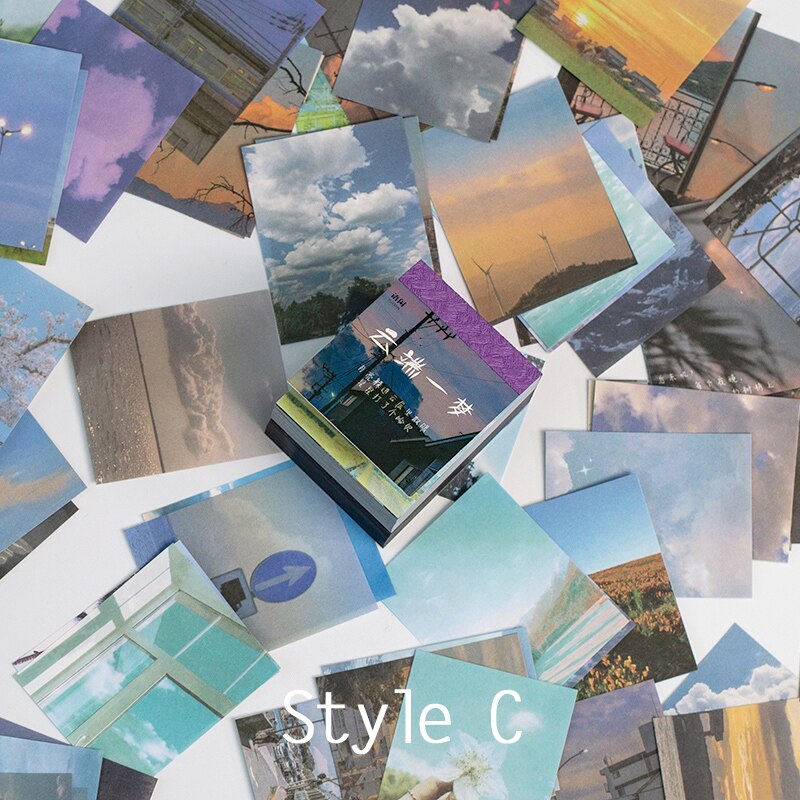 YueGuangXia Vintage Mini Specialty Paper Card Scrapbooking/Card Making/Journaling Project DIY Retro Hangtag with Hole Card 400pc: C