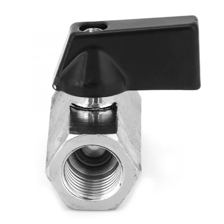 1Pcs G1/4 Ball Valve Mini Brass Plated Chromium Female Thread Ball Valve with Straight Handle