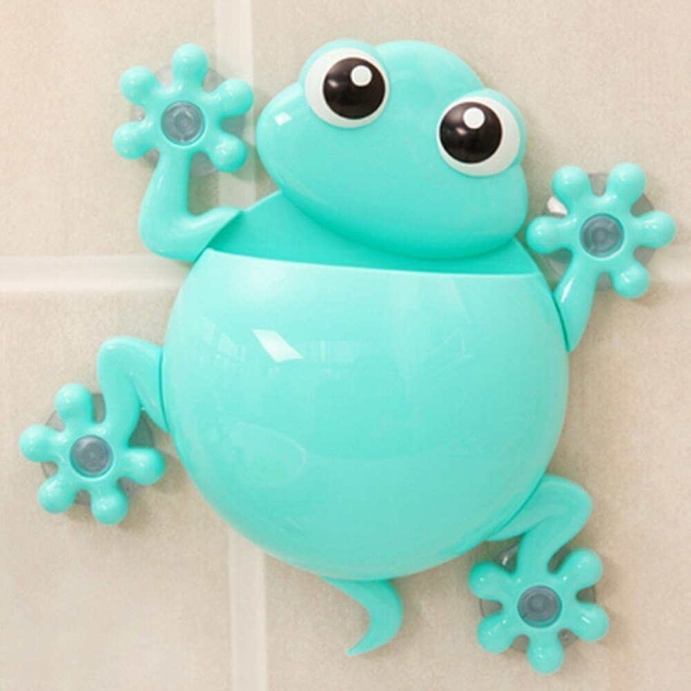 1 Uds. de dibujos animados Sucker Gecko cepillo de dientes de pared de succión juegos de baño soporte de cepillo de dientes accesorios sanitarios al azar