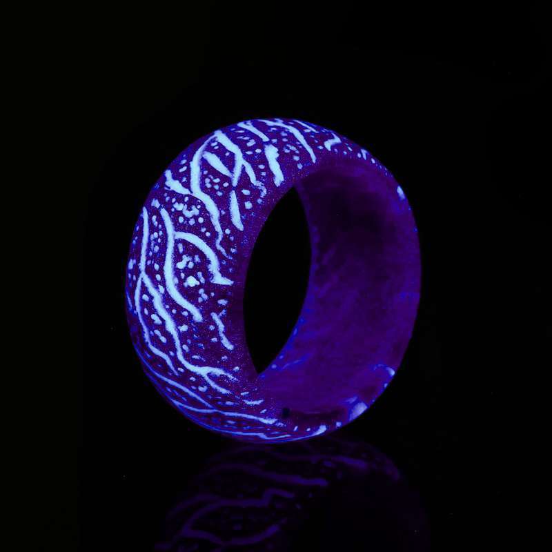 Secret Wood Hand Ornaments Trend Magic Forest Cool Noctilucent Crackle Ring: 10 No / dark blue