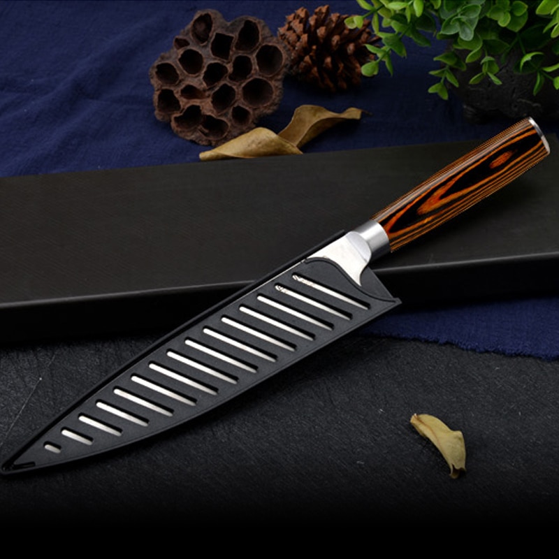 Køkkenkniv 5 6.5 7 8 tommer japanske kokknive pro  vg10 67 lag ægte damaskus stålværktøj santoku vegetabilsk kødkløver
