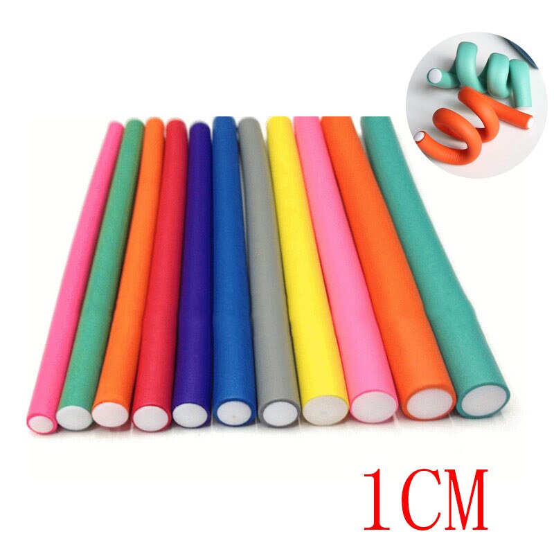 10 Pcs/Set Hair Curler Magic Air Hair Roller Curling Sticks Soft Foam Twist Flexi Rods Hair DIY Styling Tool @ME88: 10mm