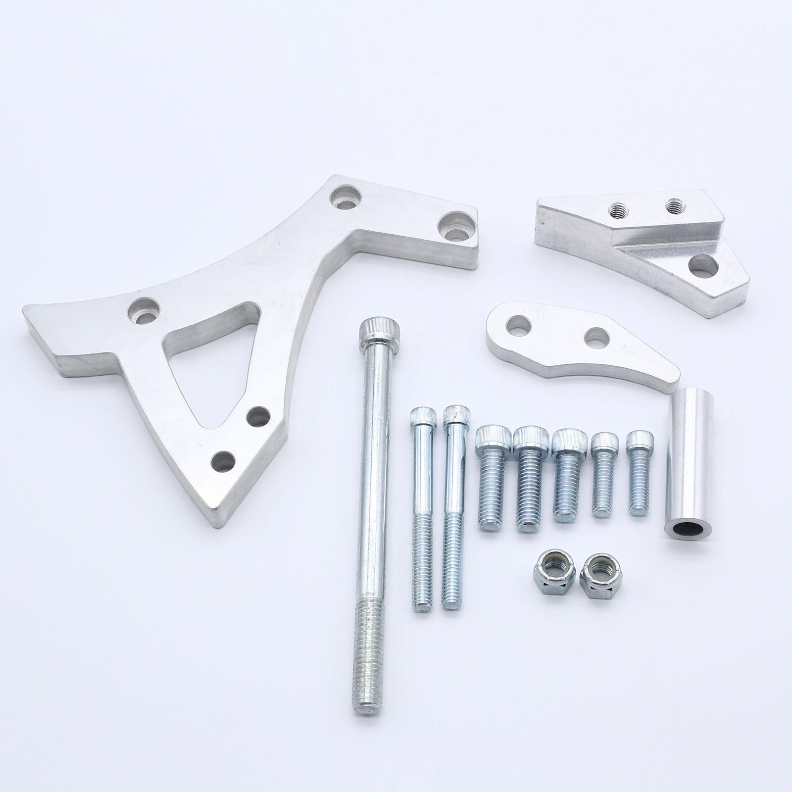Alternator Bracket Mounting Kit Auto Replace Mount Aluminum D/Side Mid Engine Billet for Ford 302 351C V8