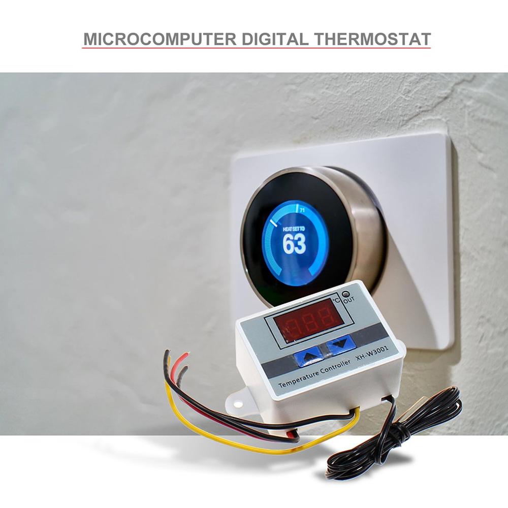 Xh -w3002 mikrocomputer digital termostat temperaturkontrol switch temperatur controller digital display