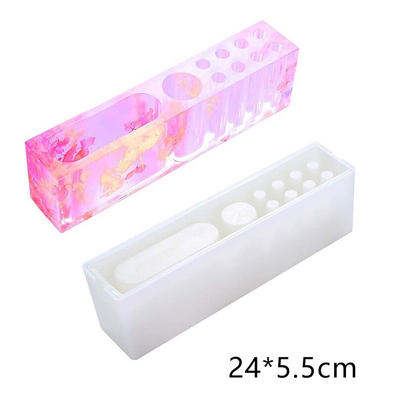 Pen Holder Resin Molds - DIY Pencil Holder Silicone Mold, Concrete Plaster Cement Pen Pencil Holder Molds Resin Crafts DIY