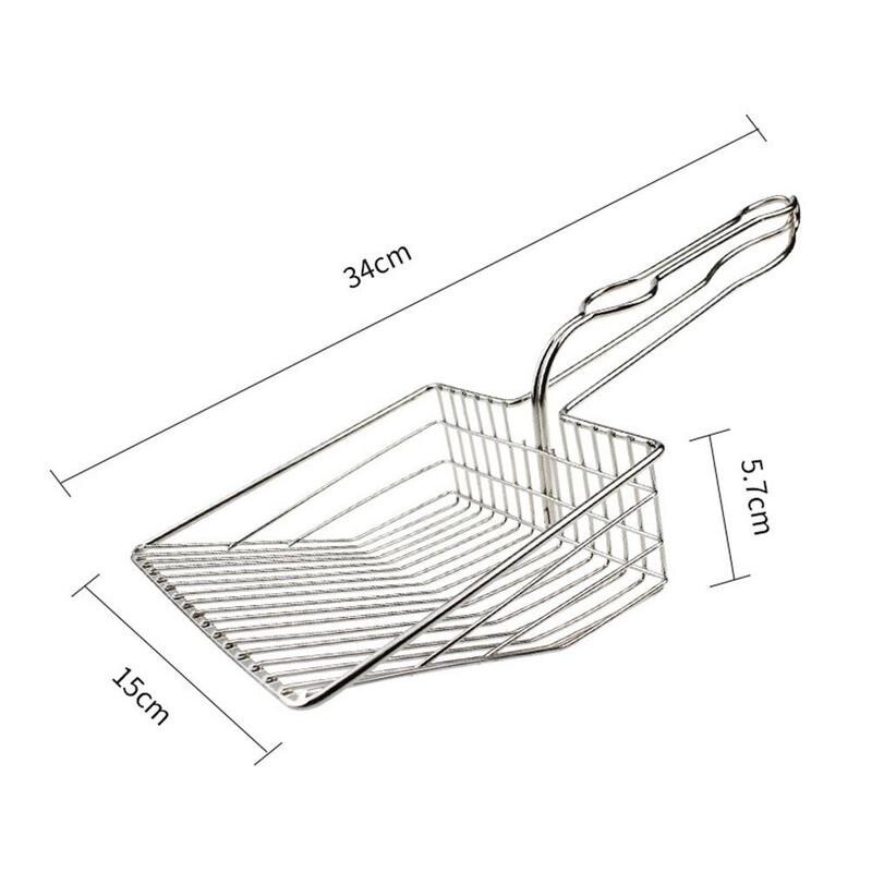 Pala para recoger excrementos de Gato, herramientas de acero inoxidable, suministros de limpieza, Gato, arena, X7L6, 1 ud.