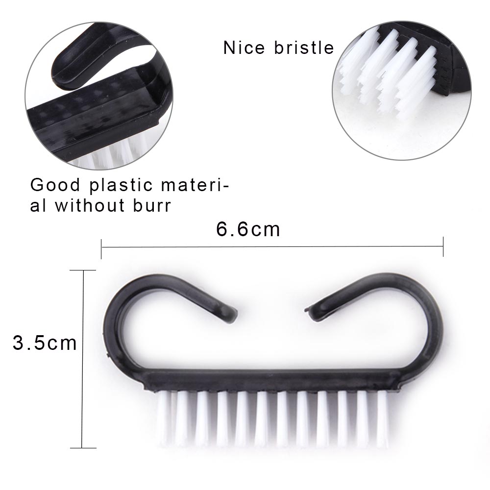 100 stk. neglebørster bløde, støvfjerningsbørster i plastik til neglekunst, akryl, gelpoleringsfil, fingerpleje, makeup, manicureværktøj