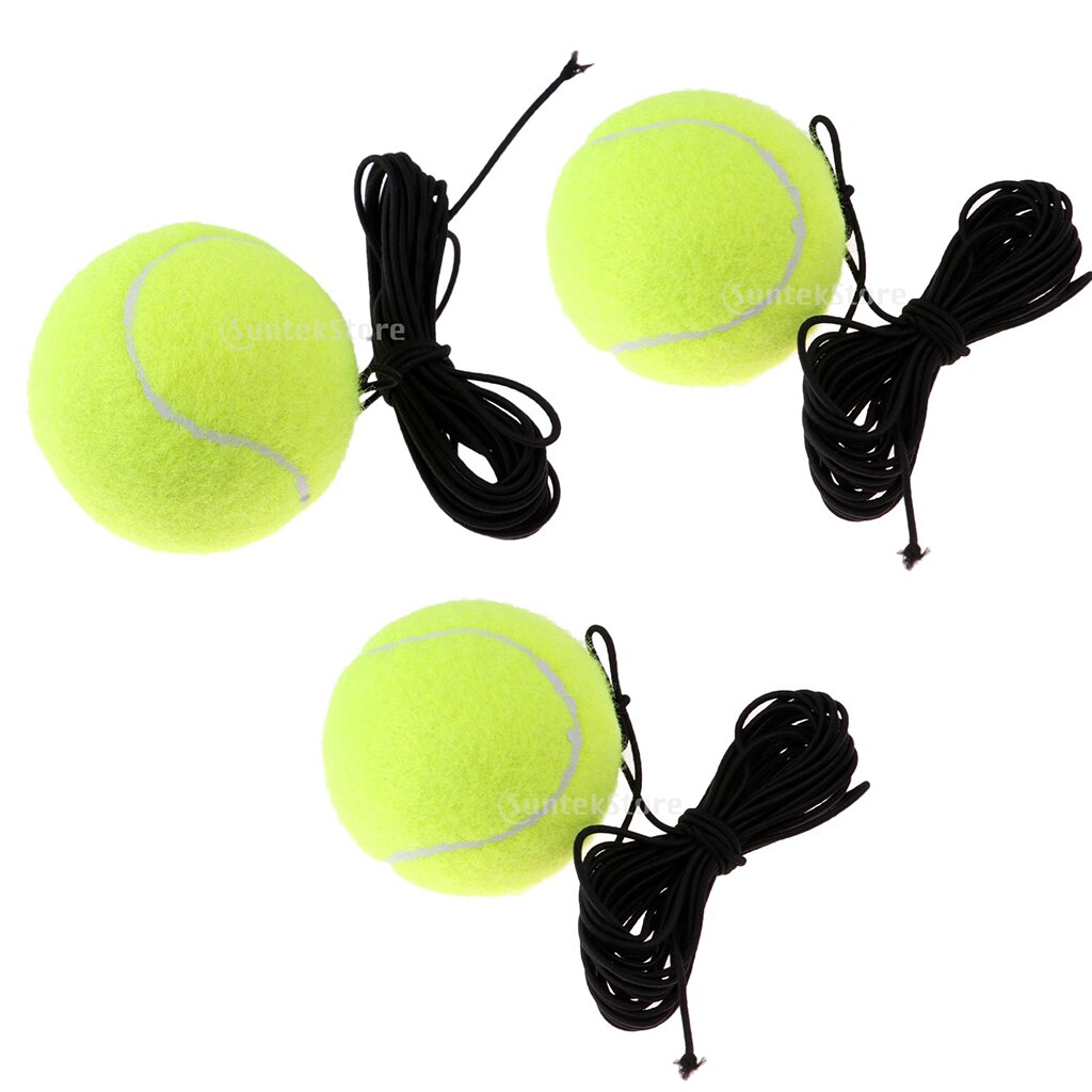 Pakke  of 3 tennis treningsball trening spenst treningsballer med snor