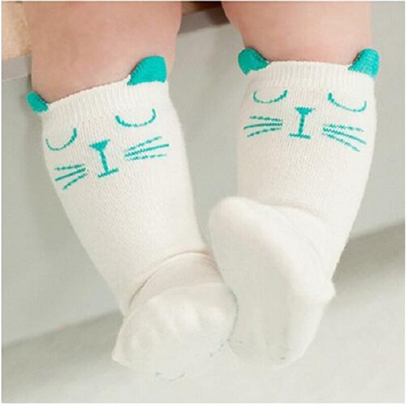 Baby Meisje Sokken Meias Infantil Knie Hoge Bogen Prinses Sokken Leuke Baby Sokken Lange Buis Booties Verticale Gestreepte Sokken Kids sok: 6m