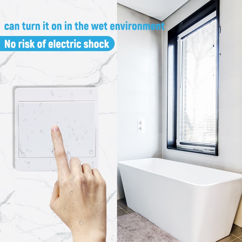 Saful Wireless Self-powered Switch Push Button Remote Control 1 Gang 1 Way Waterproof Intelligent No Battery for Smart Life