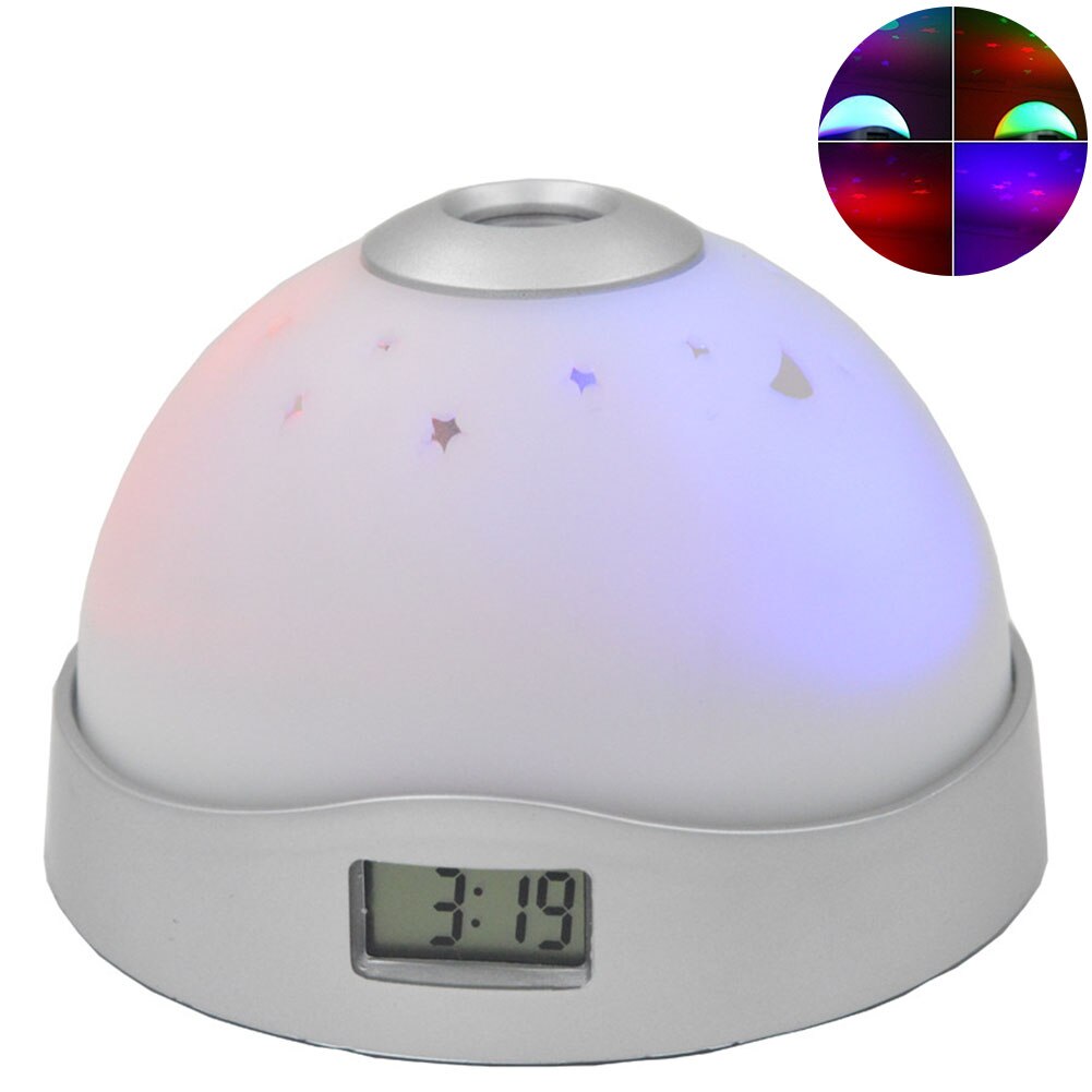 Digital Alarm Clock Time Projection Mini Kids Alarm Night Light LED Display Colour Change Children Room Table Clock Decoration