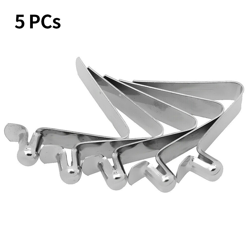 5pcs Outdoor Camping Push Clamp Telscopic Tube Steel Awning Single Button Kayak Paddle Spring Clip Rowing Caravan Tent Pole
