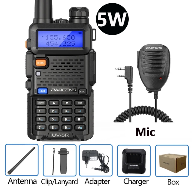 Baofeng uv 5r walkie talkie 5w 8w de alta potência banda dupla presunto rádio em dois sentidos vhf uhf rádio fm transceptor portátil caça 16km: Vermelho / EURO