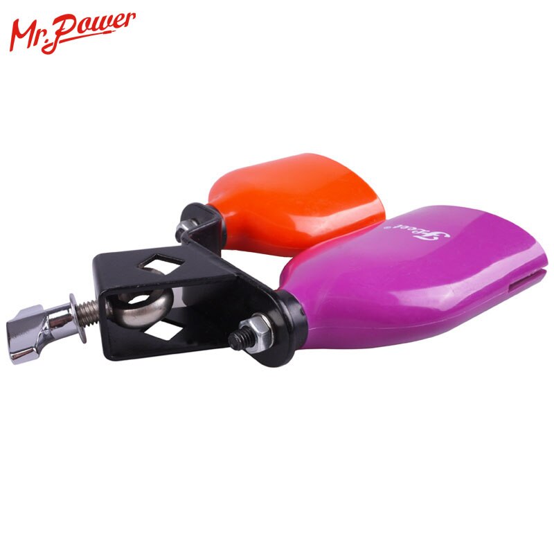 Kit de batterie pour Percussion, avec support, Instruments de musique violet et rouge, nouveauté 93