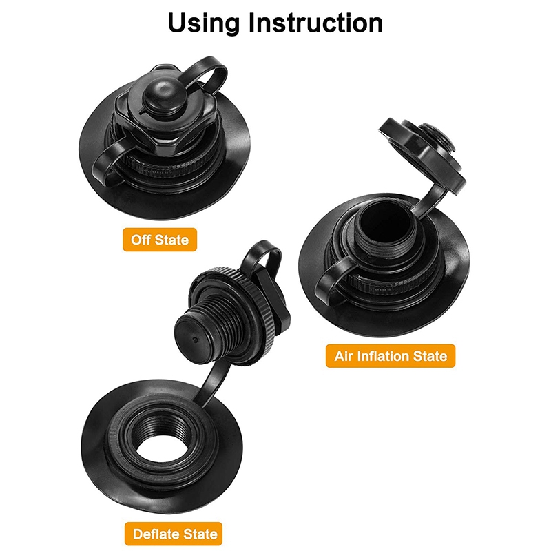 4 Piece Boston Valve Replacement Universal Air Valve for Inflatable Raft Pool Boat Kayak Replacement