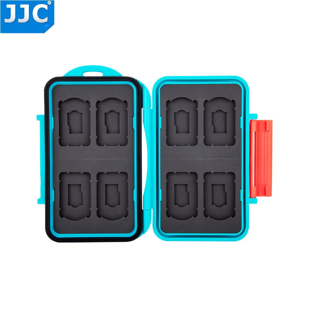 Jjc Ns Game Video Card Case Geheugenkaarten Tas Micro Sd Opbergdoos Waterbestendig Houder Protector Voor Nintendo schakelaar: MCNSMSD16 Blue