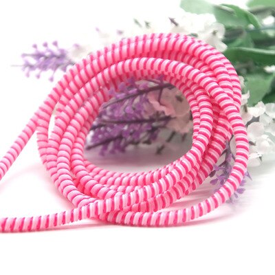 1.5M Solid Colorful TPU Spiral USB Charger Cable Cord Protector Wrap Cable Winder For iPhone Android USB Earphone Cover: 6