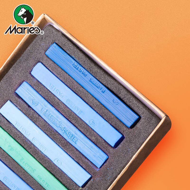 Marie&#39;s Painting Crayons Soft Pastel Set Square Pastels Chalks Square Artist Pastel Set Box of 12/24/36/48 Assorted Colors