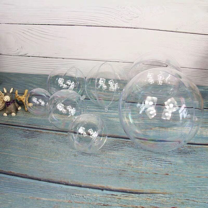 10pcs 4/5/6/7/8/10/12/14cm Acryl Bal clear Plastic Bal Bloem Behoud Container Bonbondoos Holle Bol Opknoping Decor