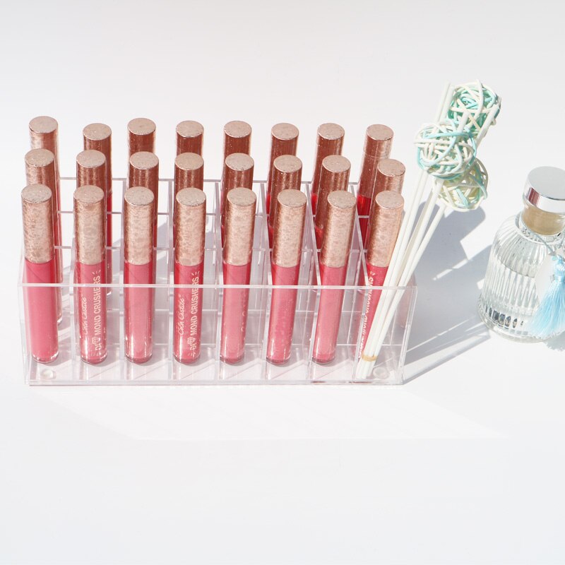 Acryl make-up organizer, lippenstifthouder, lipgloss opbergdoos, lippenstift opbergdoos 24 transparant