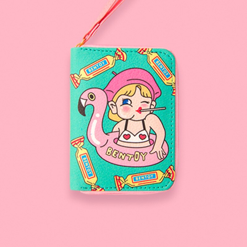 SchöNe Leder Frauen Geldbörsen Münze Tasche Mädchen Reißverschluss PU Leder Mini Geldbörse mit Münze Famale Geldbörse cartera