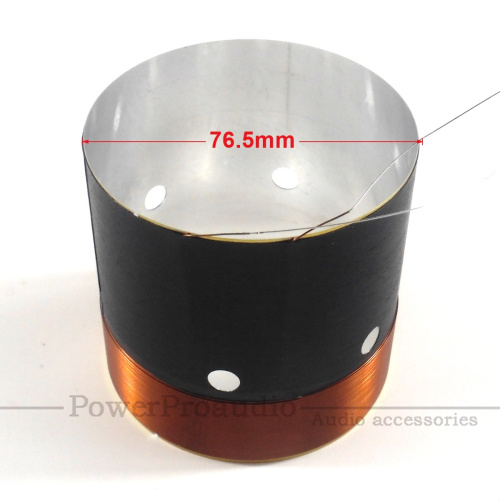 2 piezas/unids/lote 10 "12" 15 "Woofer voz bajo bobina ASV aluminio blanco para Subwoofer sonido altavoz DIY accesorios de reparación: 76.5mm