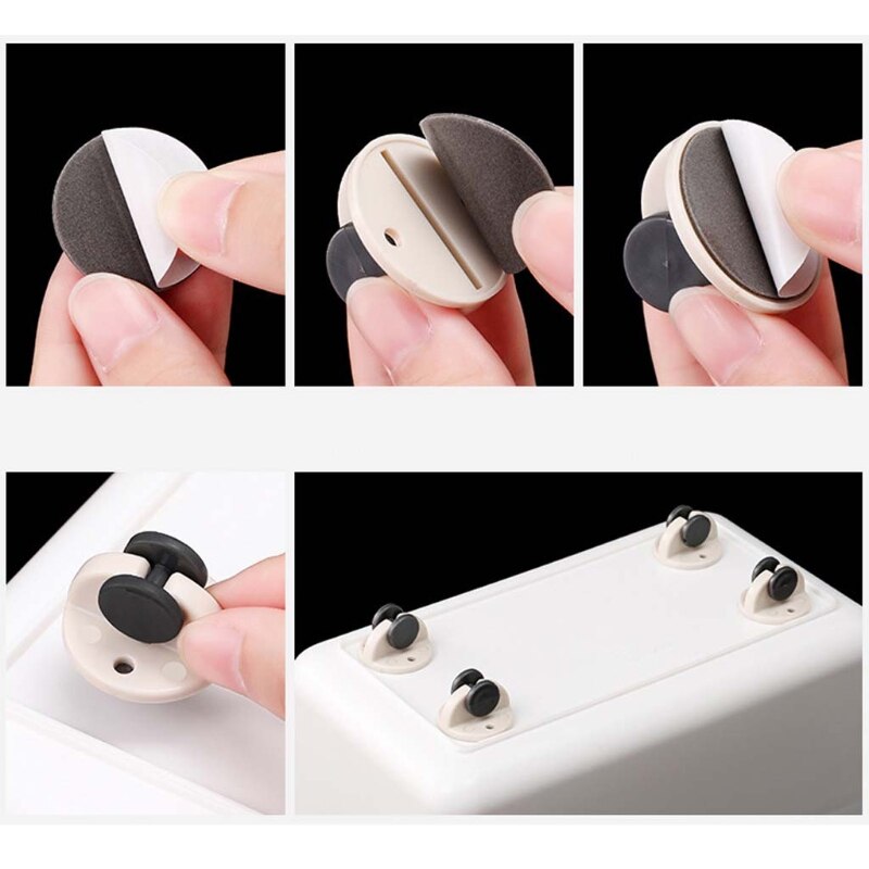 4 Stuks Adhesive Zwenkwielen Universele Meubels Wiel Castor Roller Voor Opbergdoos Platform Trolley Stoel Plakken Pully