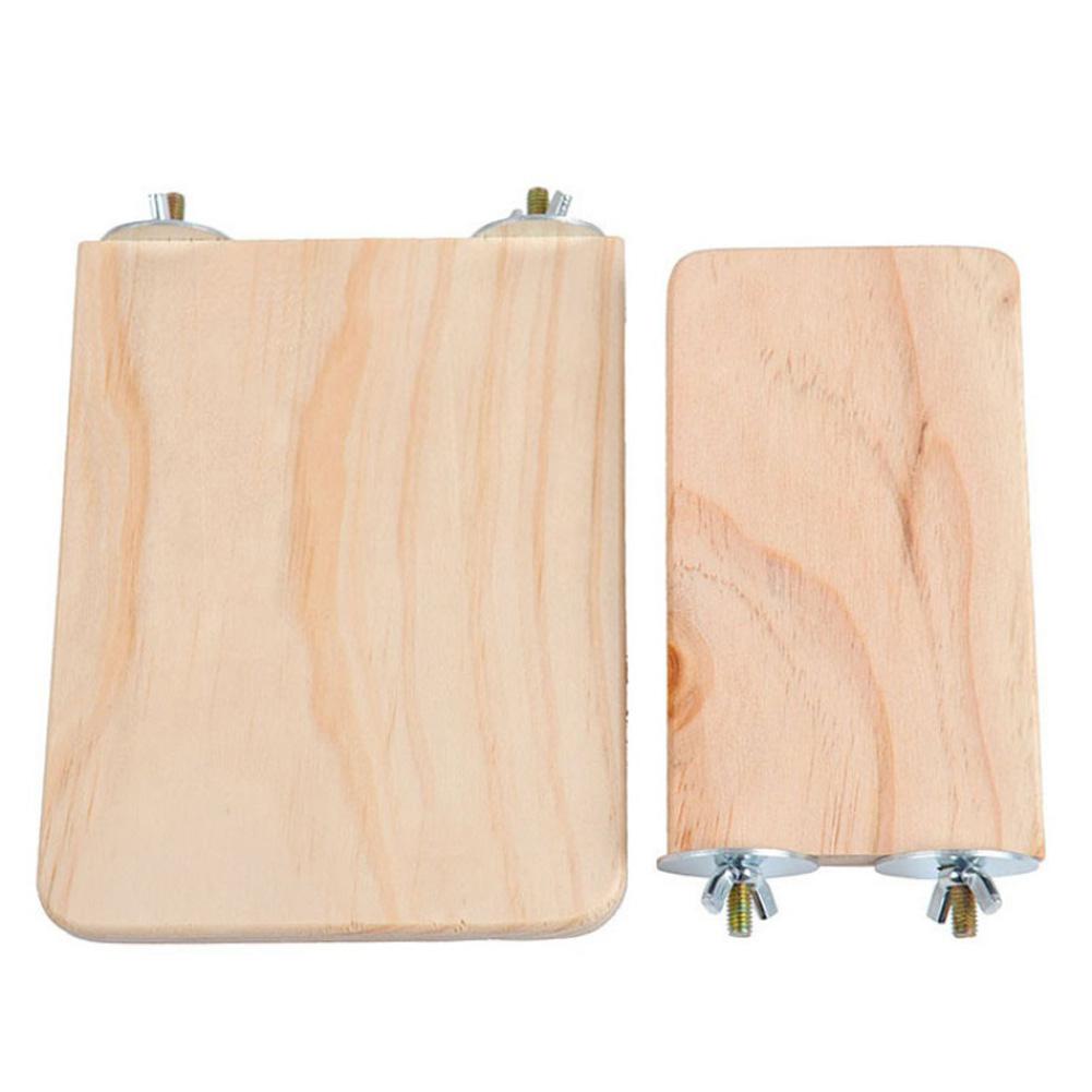 MeterMall Chinchilla Hamster Springboard Squirrel Parrot Bird Standing Platform Wooden Pet Toy