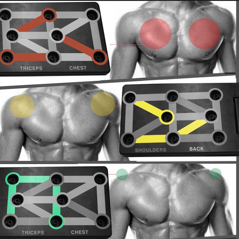 Push Up Board For GYM Body Training with Instruction Print Body Building Fitness Exercise Tools Men Women Push-up Stands