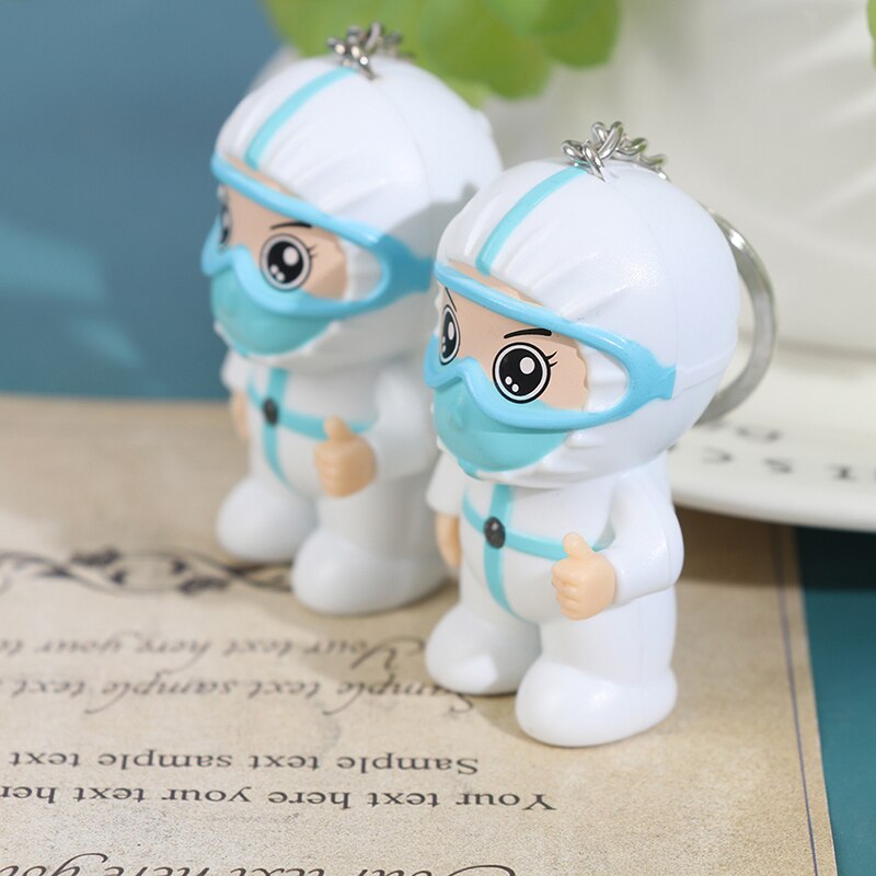 Sleutelhanger Cartoon Verpleegkundige Personeel Humanoid Sleutelhanger Souvenir Thanksgiving Hanger Sleutel Accessoires