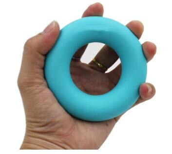 Strength Hand Grip Ring Silicone Protectable FingerTrainer Muscle PowerTraining Ring Exerciser Fitness Gym Wrist Hand Expander: Blue40LB Small