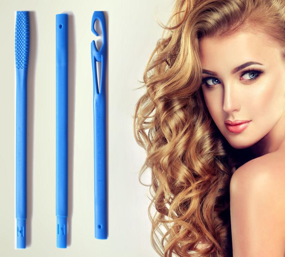 40pcs/65cm Magic Hair Roller Spiral DIY Hair Curlers Soft Hair Curler Rollers For Curling Hair Plastic Rollers