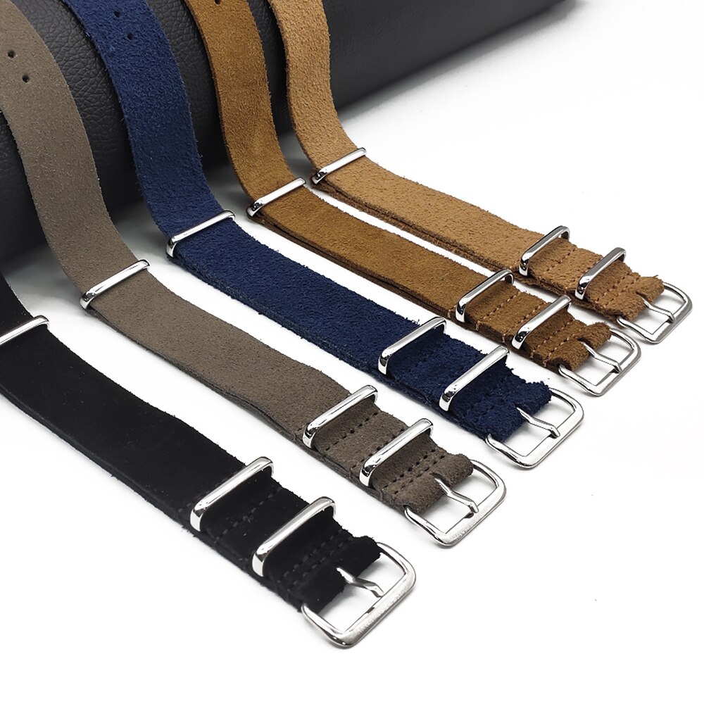 Cinturini per orologi Vintage ▾ in pelle scamosciata di alta qualità 20mm 22mm Cinturini in pelle di ricambio per accessori per orologi