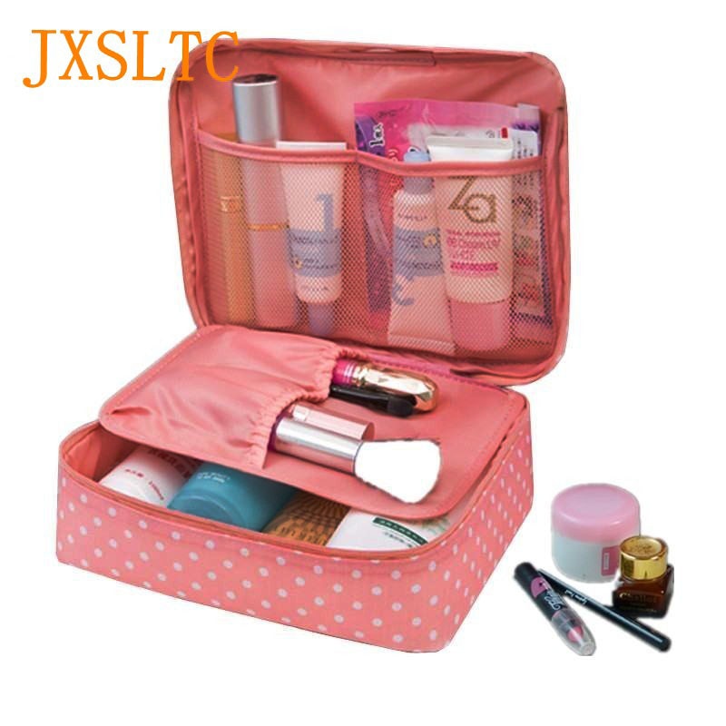 Women Cosmetic bag Makeup bag Case Make Up Organizer Toiletry Storage Neceser Rushed Floral Nylon Zipper Travel Wash pouch