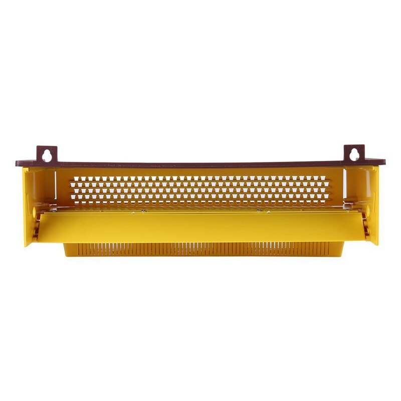 Piège à Pollen en plastique apicole jaune avec bac à Pollen ventilé amovible collecteur de Pollen fournit des outils, 39x14x10 cm