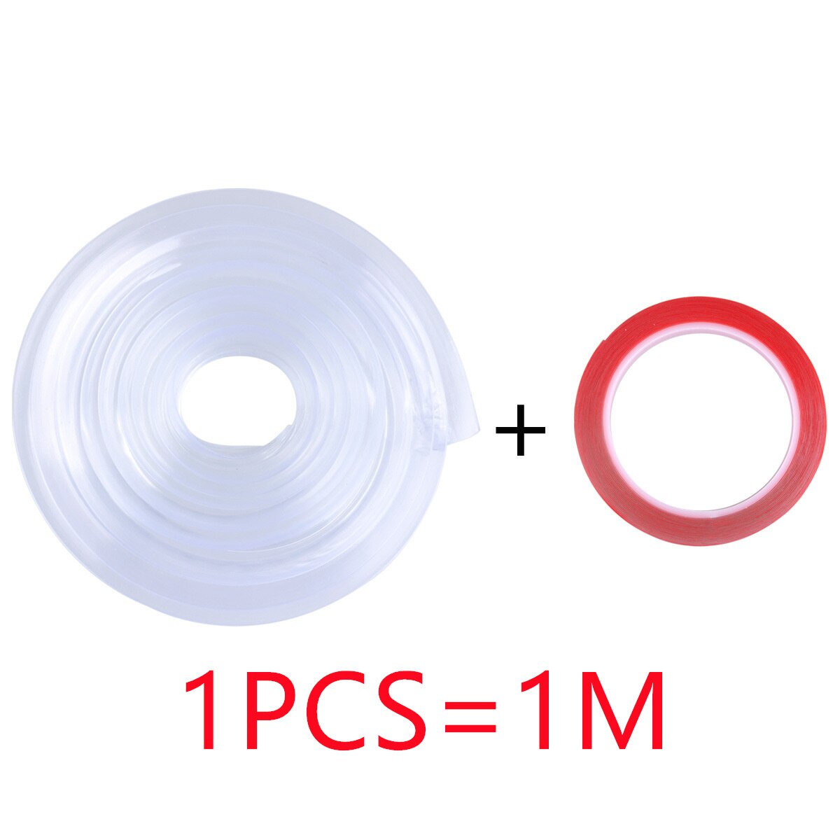 Transparent Table Edge Furniture Guard Corner Protectors Bumper Strip with Double-Sided Tape for Cabinets, Tables, Drawers: white