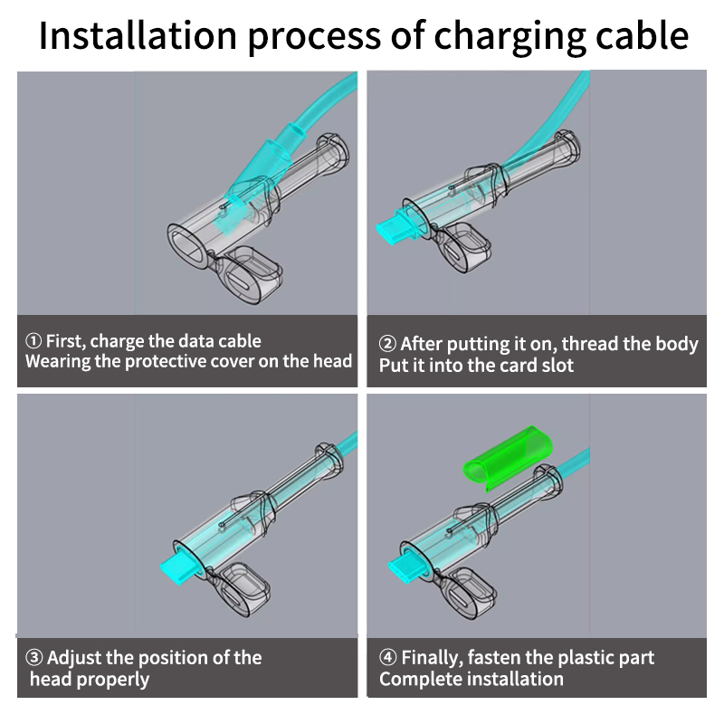 Charger Cable Protector, Type-C to Type-C/iPhone/USB A Silicone Charger Cord Protector, 2-in- Cord Protector with Cable Winder