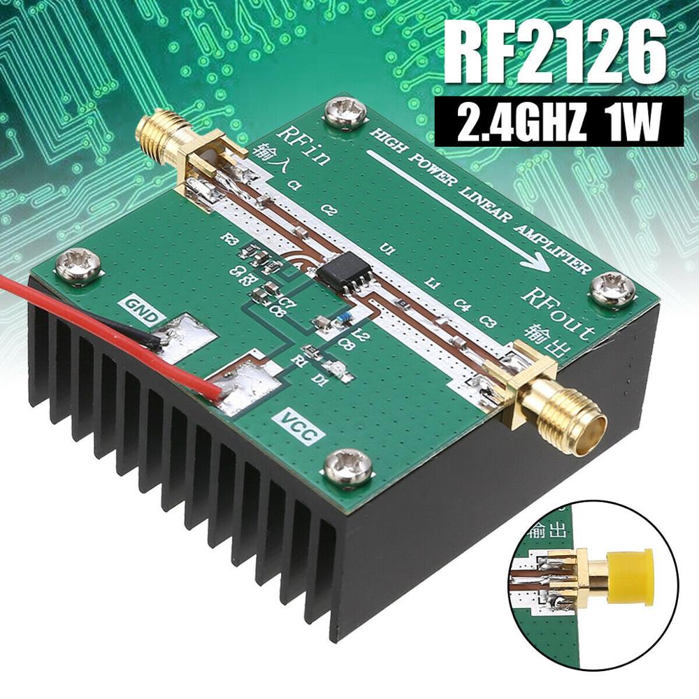 RF2126 400M-2700MHZ broadband RF Power Amplifier 2.4GHZ 1W FOR WIFI Bluetooth Ham Radio Amplifier