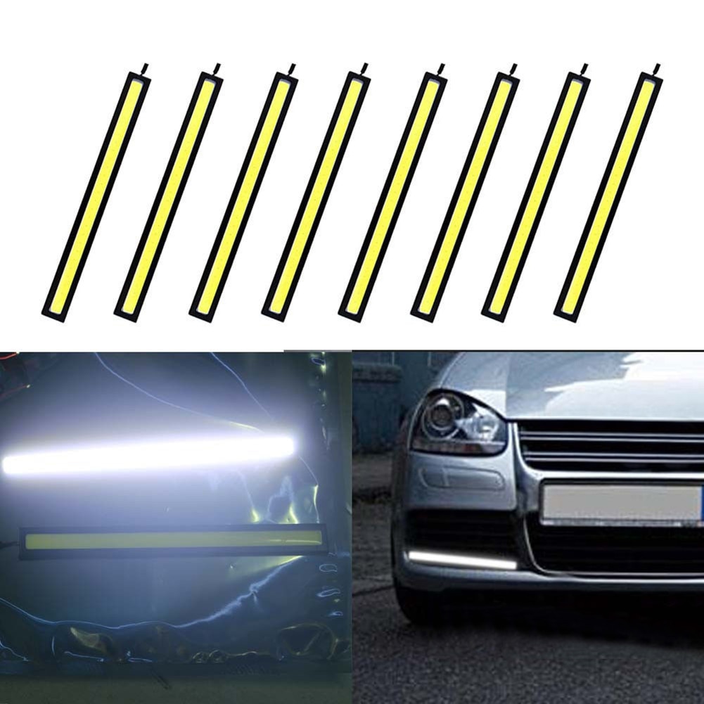 6 Stuks 12V Auto Strip Licht Waterdicht Wit Drl Led Strip Lights Bars Camping Caravan Boot Auto Cob Lampen