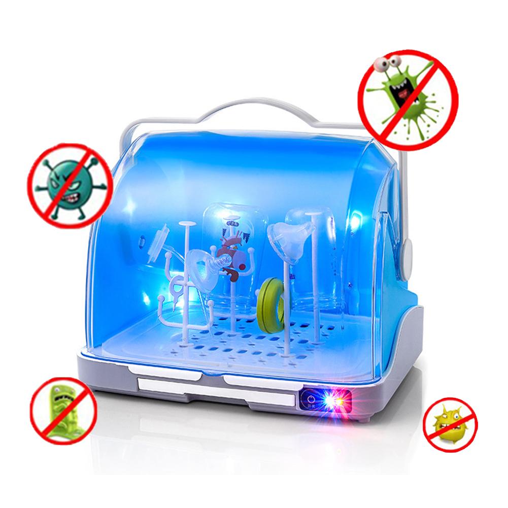 Baby Flasche Sanitizer USB UV Baby Milch Flasche Desinfektion Kasten Dampf Sterilisator Für Flasche Reinigung: Blau