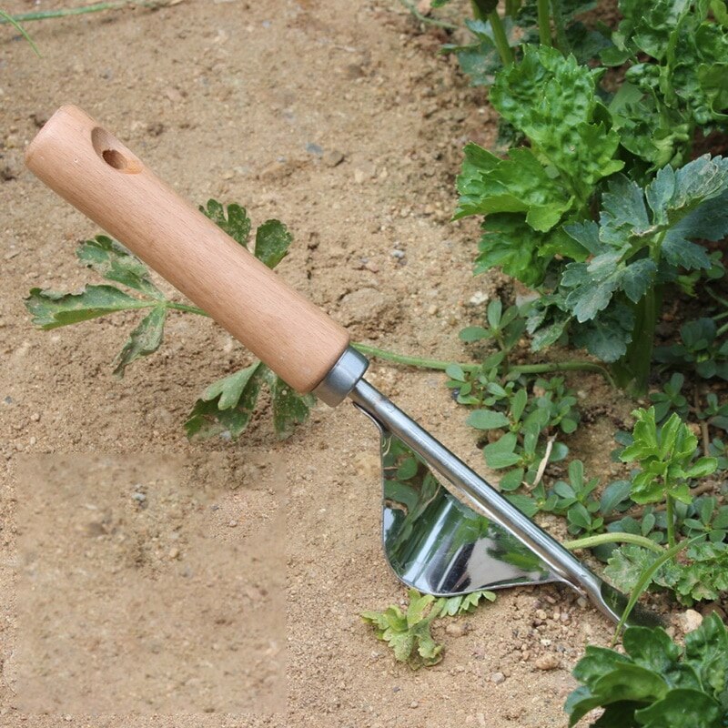 Hand Tool Garden Farmland Puller Manual Digging Lawn Multifunction Weeder Transplant Hand weeding tool with Wood Handle