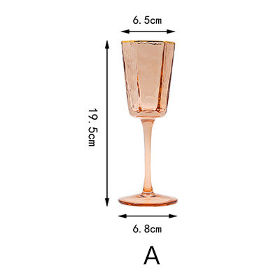 Kieliszek robić wina młotek kieliszek robić szampana bezołowiowa luksusowa złota krawędź kubek wody czerwone wino czara Whisky koktajl akcesoria robić baru domowego: A