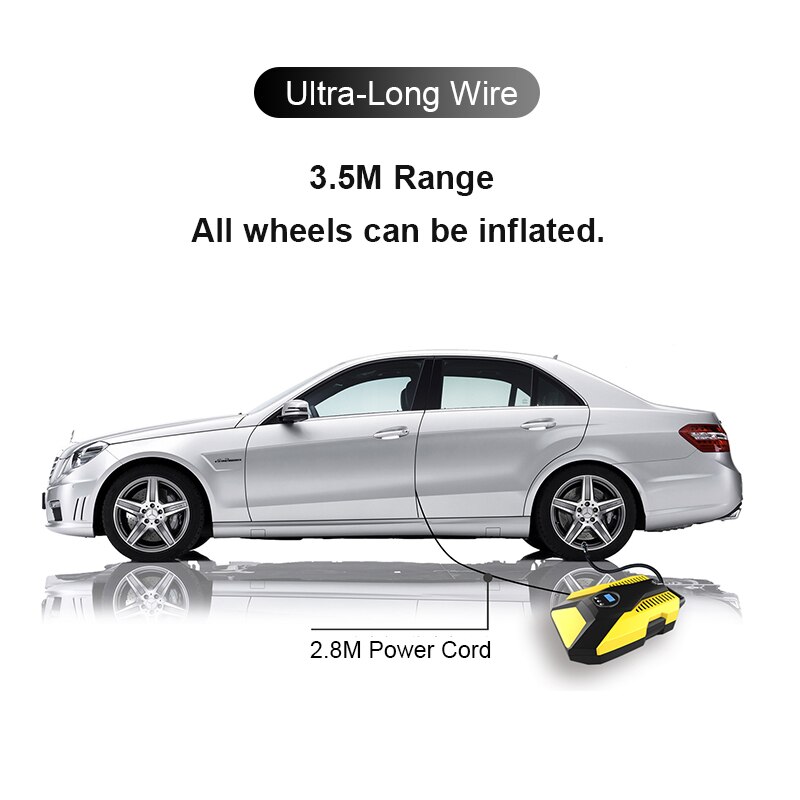 Autoband Opblaasbare Pomp, Draagbare Automatische Digitale Display Dc 12V Luchtcompressor Voor Auto Motorfietsen Fietsen.