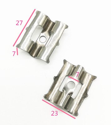 100 Stuks Bamboe Vloer Fastener Rvs Connector 201 Zes-Doorn Gesp U-Vormige Vloer Clip Schroef: nikkel