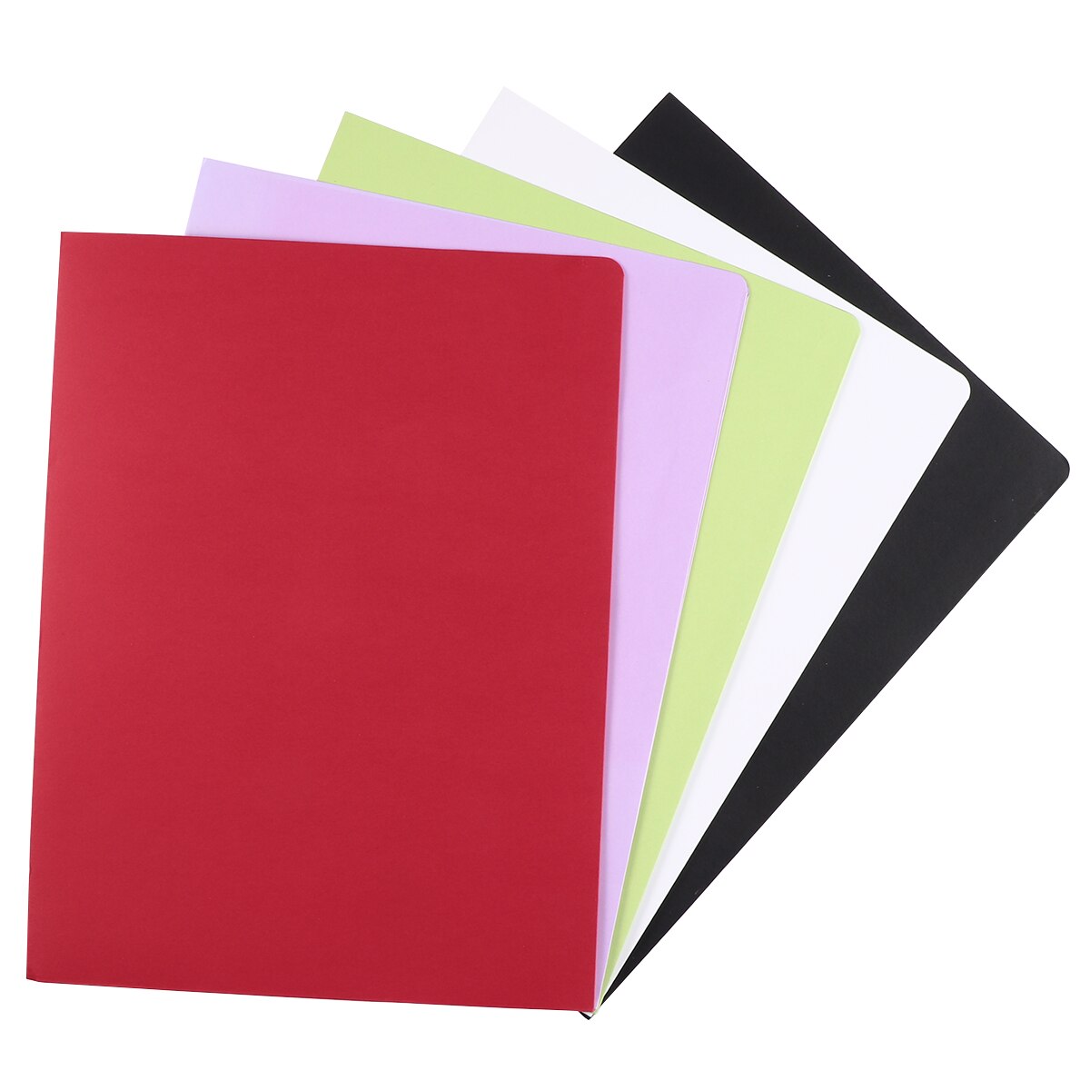 12Pcs A4 2Pockets Kraft Paper File Folder Brown Holder Document Folder Office Project File Presentation Folder (Red)