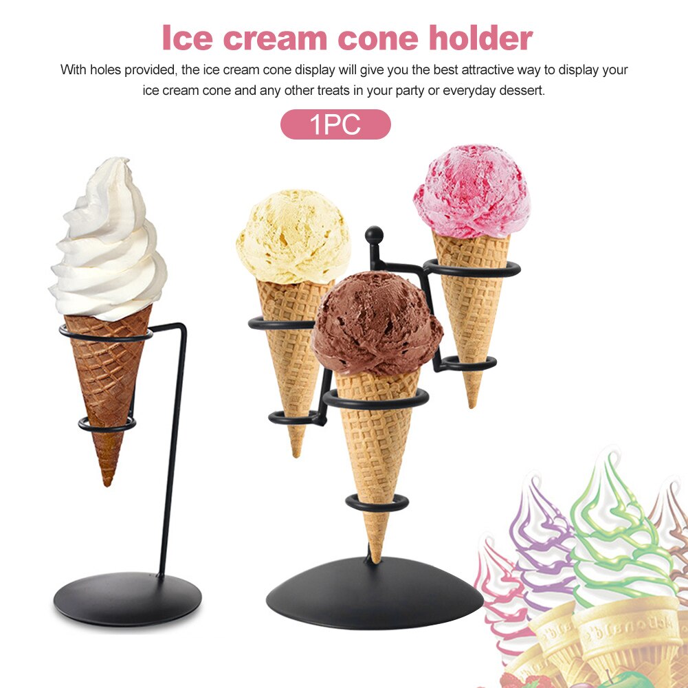 Shop Ice Cream Cone Holder Cupcake Rack Black Decorating Baking Sushi Hand Rolls Wedding Display Stand Restaurant Popcorn Party