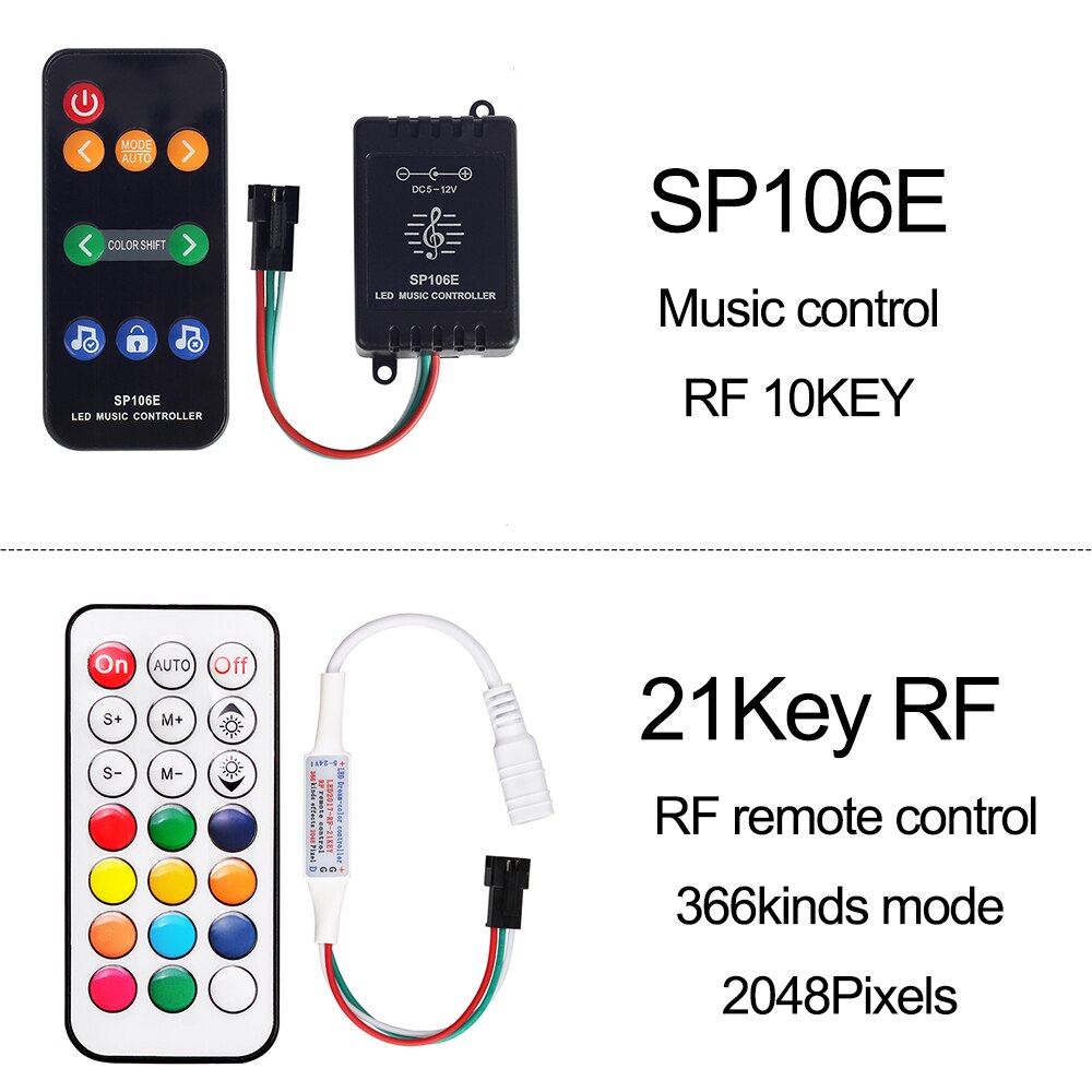 5-24v bluetooth wifi musikkontroller rf mini pixel controller app kontroll för  ws2811 ws2812b ic led pixel strip 5050 rgb